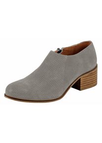 Heine, Damen Stiefelette aus Veloursleder, Grau