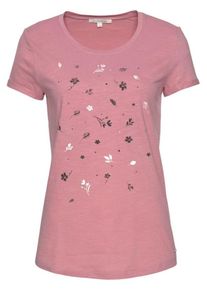 Tom Tailor Denim, Damen Rundhalsshirt, Mauve / Mischfarben