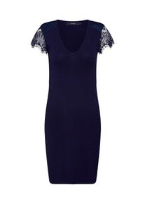 Véro Moda VERO MODA, Damen Kleid 'VMLASSI GLORY SS V-NECK DRESS', Nachtblau