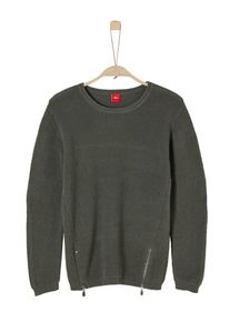 s.Oliver Junior, Strickpullover, Grasgr&uuml;n / Schwarz