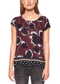 s.Oliver BLACK LABEL, Damen Blusenshirt, Oliv / Beere / Weinrot / Weiß