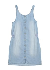 Esprit, Mädchen Kleid mit Druckkopf-Details, Blue Denim
