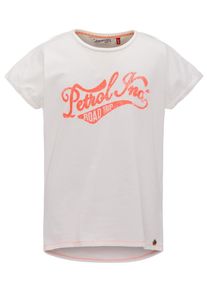 PETROL INDUSTRIES, M&auml;dchen T-Shirt, Dunkelorange / Naturwei&szlig;