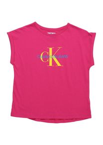 Calvin Klein Jeans, M&auml;dchen Shirt 'MONOGRAM', Gelb / Magenta