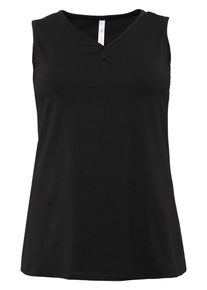 sheego Casual, Damen Tanktop, Schwarz