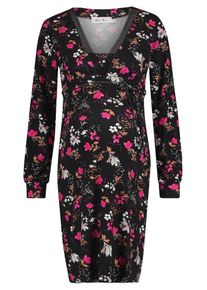 Queen mum, Damen Kleid, Hellbraun / Pink / Schwarz / Weiß