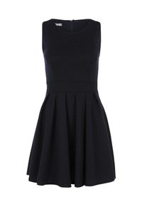 Wal G., Damen Ausgestelltes Kleid mit Lochmuster, Navy