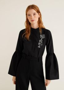 Mango, Damen Bluse 'Sol-a', Schwarz