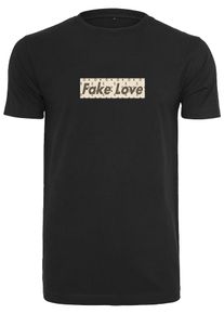 Mister Tee, Herren T-Shirt 'Fake Love', Beige / Schwarz