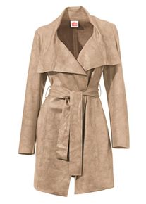 Heine, Damen Lederimitat-Mantel, Beige