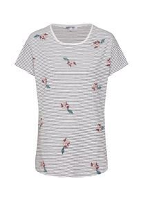 ABOUT YOU, Damen Shirt 'Elora', Blau / Weiß