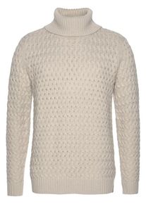 Rhode Island, Herren Rollkragenpullover, Wollwei&szlig;