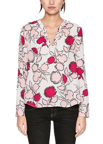 s.Oliver BLACK LABEL, Damen Luftige Tunika mit Allover-Muster, Altrosa / Rot / Wei&szlig;