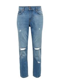 Your Turn YOURTURN, Herren Jeans 'TINTED BLUE TAPERED RIPPED', Blue Denim