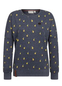 Naketano, Damen Sweatshirt 'Can't buy life', Indigo / Gelb