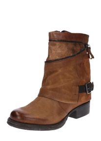 Mjus, Damen Stiefelette mit Gamasche im Biker-Look, Cognac
