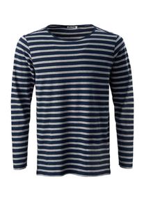 PHYNE, Herren Longsleeve, Navy / Graumeliert