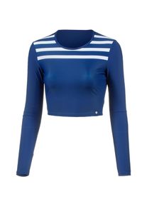 Maui Wowie, Damen Langarmshirt, Blau / Wei&szlig;