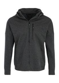 Jack Wolfskin, Herren Fleecejacke 'Riverland', Dunkelgrau / Schwarzmeliert
