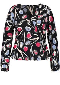 SAMOON, Damen T-Shirt, Mischfarben / Schwarz