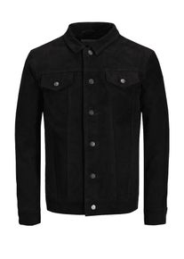 Jack & Jones JACK & JONES, Herren Leder Jacke, Schwarz