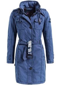 Khujo, Damen Mantel ' MENNA ', Blue Denim / Weiß