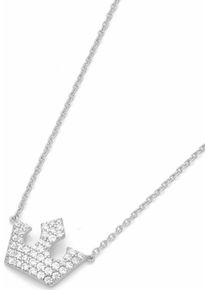 Firetti, Damen Kette mit Anhänger »Krone«, Silber