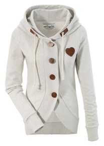 Hammerschmid, Damen Trachtensweatjacke, Beige / Braun