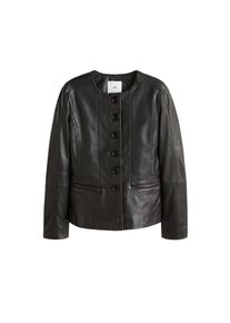 Mango, Damen Lederjacke 'Anton-I', Schwarz