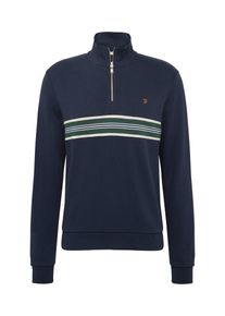 Farah, Herren Sweatshirt 'LEEDS', Dunkelblau / Dunkelgrün / Weiß