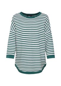 Object, Damen Pullover 'MORGAN', Petrol / Wei&szlig;