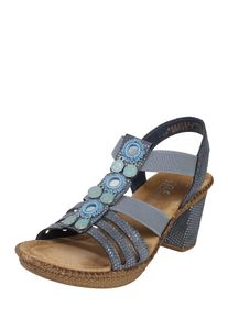 Rieker, Damen Sandalette, Rauchblau