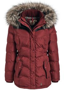 Khujo, Damen Jacke 'WINSEN3 WITH RIB COLLAR', Feuerrot / Schwarz