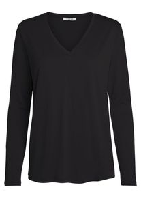 Pieces, Damen Langarmbluse, Schwarz