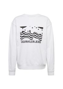 Calvin Klein Jeans, Herren Sweatshirt 'INSTITUTIONAL FLAG BOX CN', Schwarz / Weiß