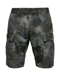Q/S Designed By, Herren Cargo-Shorts, Schlammfarben / Grasgrün