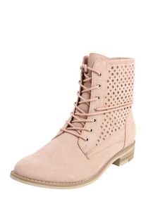 Marco Tozzi, Damen Schnürstiefelette mit Lochmuster, Rosé