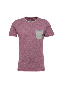 s.Oliver RED LABEL, Herren T-Shirt mit Brusttasche, Grau / Beere