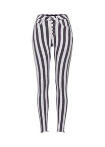 tigha, Damen Jeans 'Tiffy 6437 button', Grau / Weiß