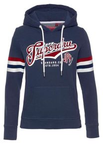 Superdry, Damen Sweatshirt 'Standard', Kobaltblau / Rot / Wei&szlig;