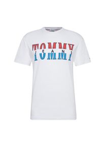 Tommy Jeans, Herren T-Shirt 'TJM SPLIT LOGO TEE', Blau / Rot / Weiß
