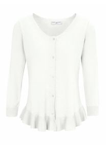 Heine, Damen Cardigan, Perlwei&szlig;
