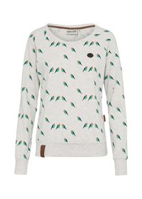 Naketano, Damen Sweatshirt 'Krokettenhorst Doofmann', Grau / Mischfarben