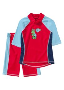 Fashy, Mädchen Schwimmanzug, Nachtblau / Hellblau / Rot