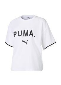 Puma, Damen T-Shirt 'Chase Mesh', Schwarz / Weiß