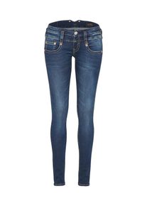 Herrlicher, Damen 'Pitch' Jeans im Used Look mit Kontrastnähten, Blue Denim