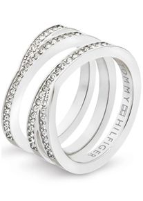 Tommy Hilfiger, Damen Fingerring &raquo;CLASSIC SIGNATURE, 2701098&laquo;, Silber