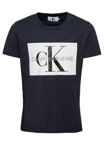 Calvin Klein Jeans, Herren Poloshirt, Dunkelblau / Wei&szlig;