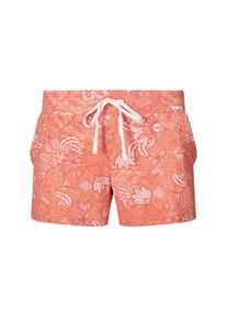 Skiny, Damen Shorts 'Modern Nomad Sleep', Orange / Wei&szlig;