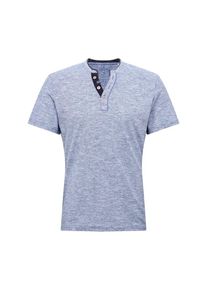 Tom Tailor, Herren Shirt 'basic yd henley T-Shirt 1/2', Grau